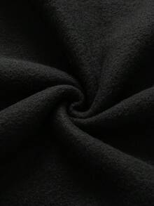 Thời gian rảnh rỗi Lá thư In Lông cừu Hoodie Áo nỉ Với dây rút Và Túi , Đúng mốt Lỏng lẻo phù hợp Mùa Đông Jacket thể thao - màu đen - Xem 5