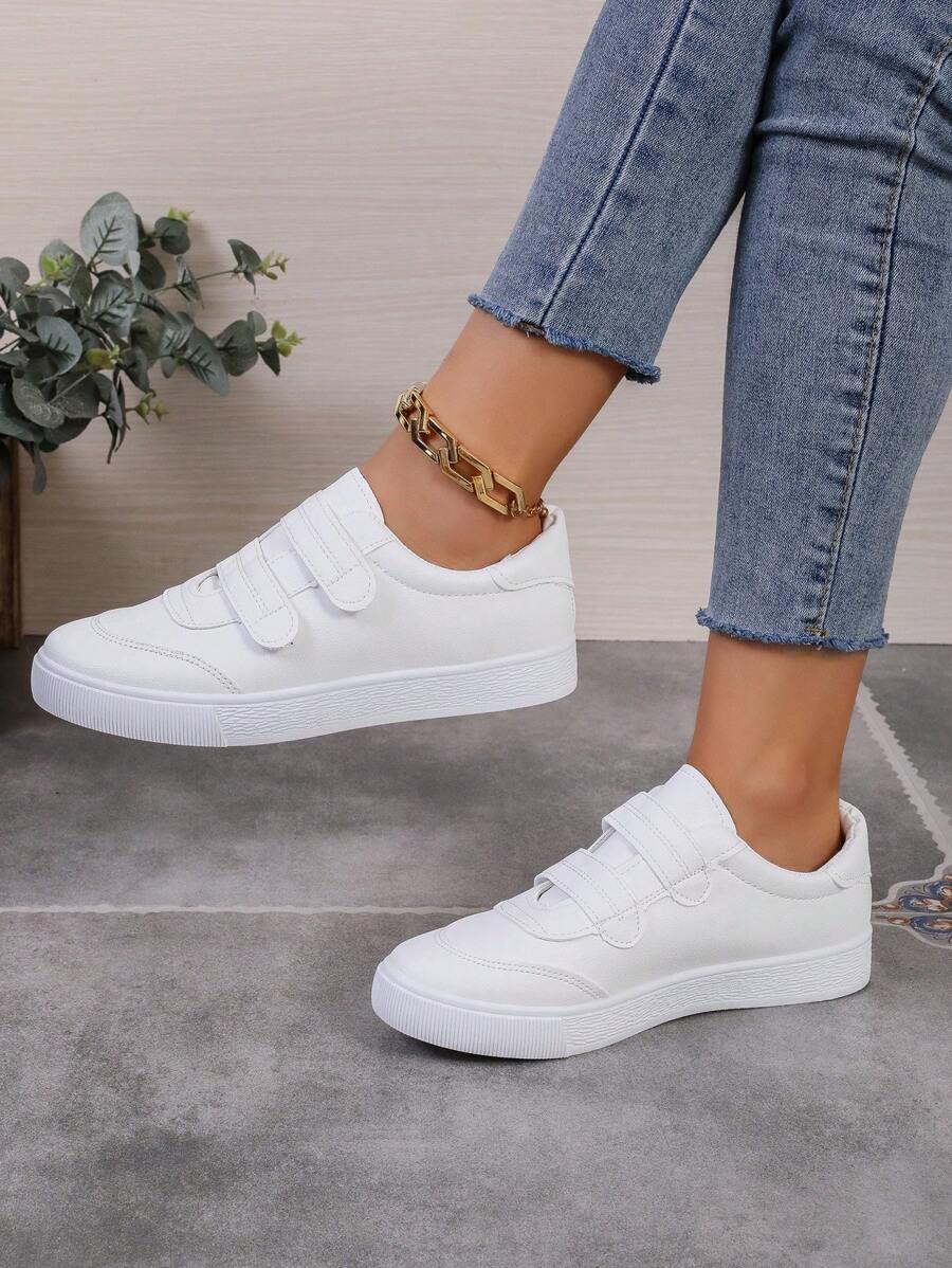 Nuove sneaker sportive casual e confortevoli da donna, adatte a ogni occasione, con chiusura a strappo, per l'autunno/inverno