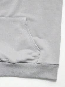 Manfinity Bộ áo hoodie và quần dài có dây rút và tay áo Raglan cho nam - Màu Xám nhạt - Xem 3