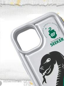 Harry Potter | ROMWE Metal Painted Snake Print Phone Case - Multicolor - View 2