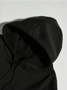 Manfinity Dauomo Áo hoodie nam in hình xe hơi và khẩu hiệu, lót nhiệt, dành cho mùa thu đông - màu đen - Xem 3