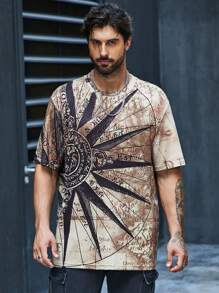 Manfinity LEGND 男士大碼條紋拼色半拉鍊短袖polo衫 - 彩色 - 查看 5