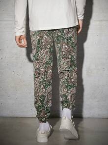 GENTILAND Men's Full Print Woven Long Pants - Multicolor - View 2