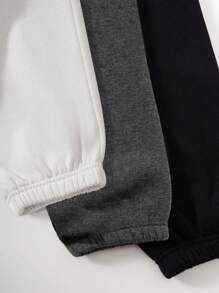 SHEIN Unity 3pcs/set Printed Sweatshirt And Pants Set - Multicolor - View 4