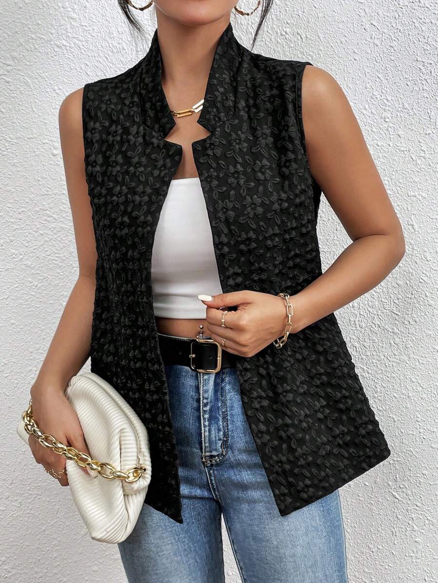 SHEIN Essnce Quý cô Dệt hoa Áo khoác vest - Nhiều màu - Xem 1