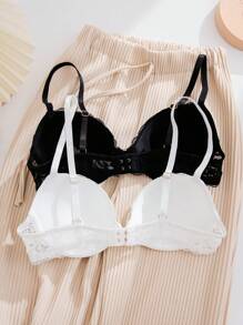 2pcs Women's Lace Bra Lingerie Set
