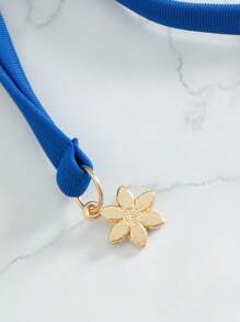 SHEIN Swim Summer Ladies' Halter Neck Bikini Set - Blue - View 3