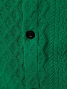 Manfinity Homme Men'S Textured Turn-Down Collar Shacket - Green - View 5