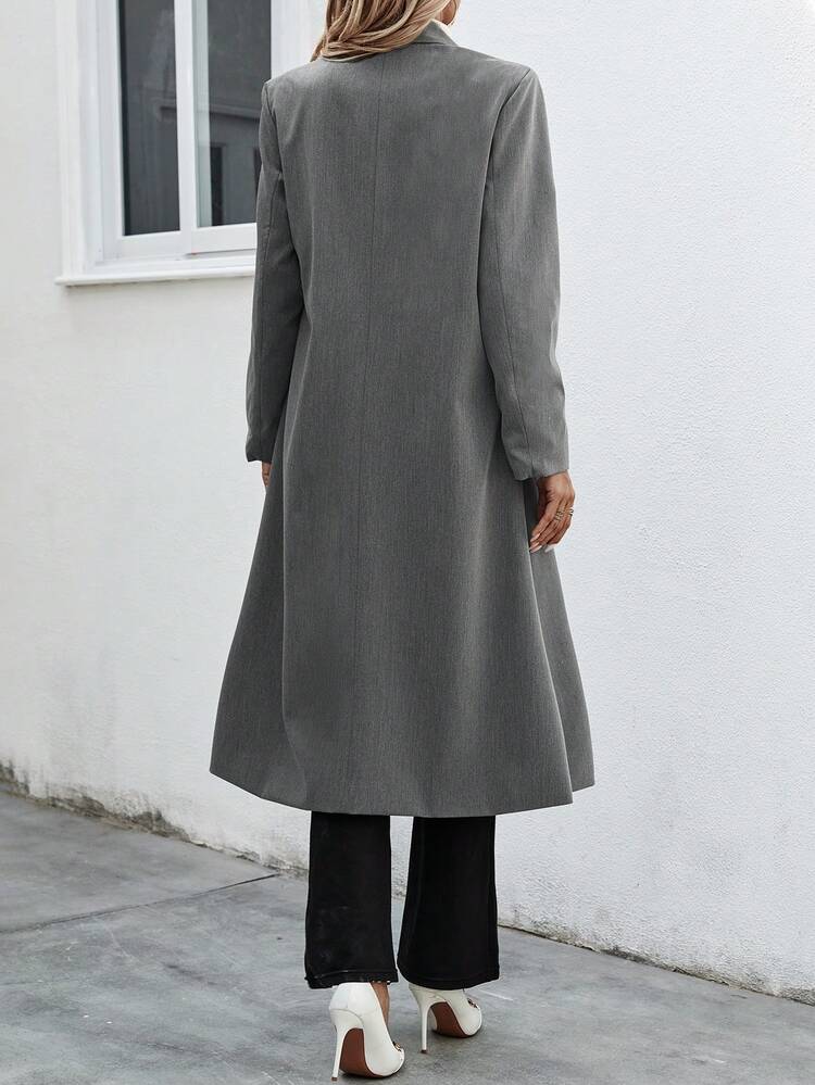 Women's Wrap Front Peak Lapel-Neck Dress With Tie Waist Fall Cloth For Women