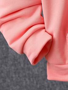 SHEIN 少女星形印花卫衣，少女款 - 粉色 - 查看 6