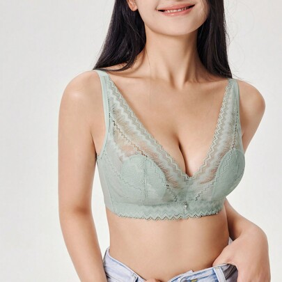 Lace Thin Underwire High Support Push-Up Bra
