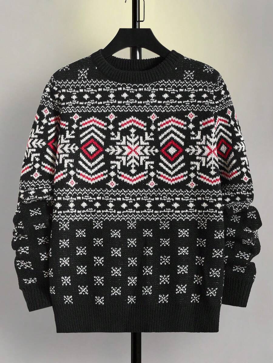 GENTILAND Nam Họa tiết Hình học Áo len - Nhiều màu - Xem 1