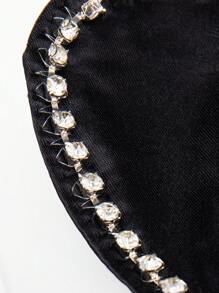 SHEIN Unity Pha lê Quá quắt Hoa Áo - màu đen - Xem 8