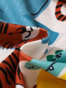 Baby Boy Snug Fit Cartoon Animal Print Pajama Set - Multicolor - View 5