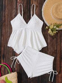 Women'S Vest Top Cami Bikini - White - View 5