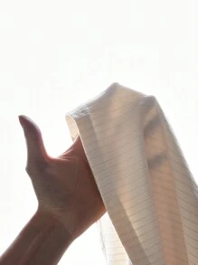 SHEIN BASICS 1 Pieza De Top De Tubo Sólido Extra - Beis - Ver 9