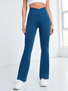 女士喇叭褲運動褲 - 霧霾藍 - 查看 3