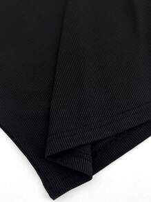 SHEIN Unity 女裝3入組肋紋長袖t恤 - 黑色 - 查看 3