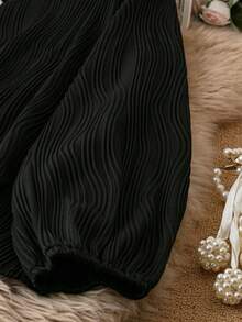 SHEIN LUNE 大尺碼拼色襯衫 - 黑與白 - 查看 5