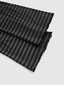 ROMWE Goth 女蕾絲拼接條紋二合一 T 卹 - 黑色 - 查看 3