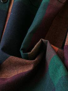 Linhara 女士加大尺碼格紋印花扣前襯衫 - 彩色 - 查看 3