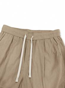 Manfinity Homme Nam Giải trí Giò thẳng Quần - Màu Khaki - Xem 6