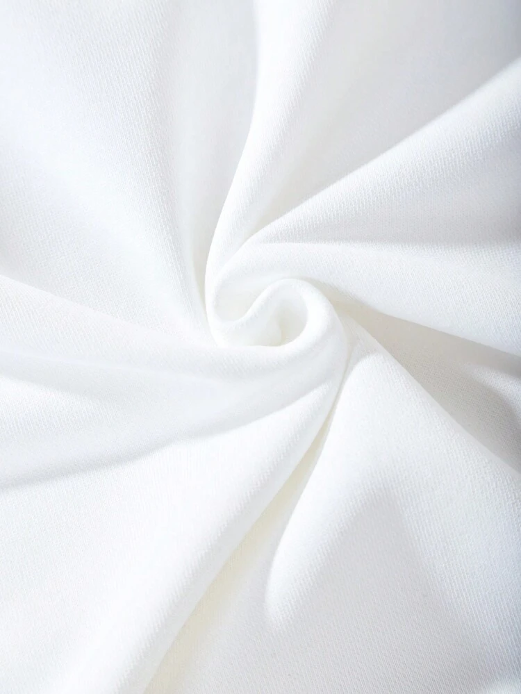 Teenage Girls' Teddy Bear Print Round Neck Sweatshirt And Flared Pants Two Piece Outfit