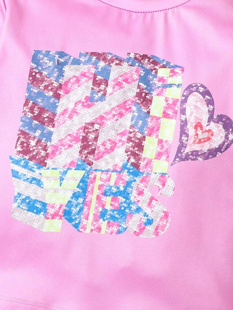 Baby Girl Letter Graphic Tee