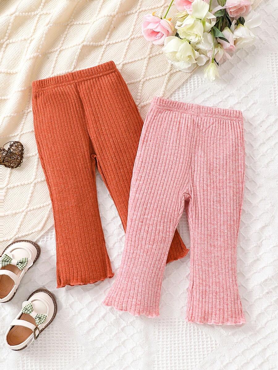2pcs Baby Girls' Comfortable Mesh Ruffle Pants - Multicolor - View 1