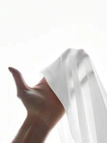 SHEIN BASICS 素色圓領T恤 - 白色 - 查看 6