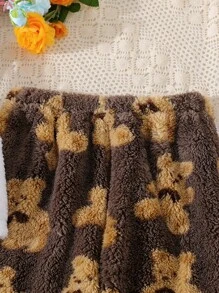 Teen Girls' Teddy Plush Pajama Set - White - View 4