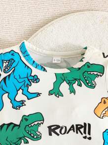 寶寶男孩恐龍印花t恤和褲子