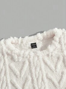 GENTILAND Áo nỉ Teddy màu trơn vừa vặn cho nam - Màu be - Xem 3