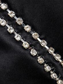 SHEIN Unity Pha lê Quá quắt Hoa Áo - màu đen - Xem 6