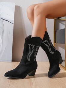 Styleloop 女士們時尚靴子 - 黑色 - 查看 3