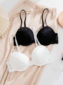 2pcs Women's Lace Bra Lingerie Set