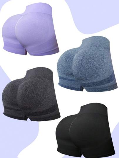 4 pièces Shorts de sport pour cycliste, shorts extensibles