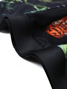 Men's Boxer Briefs With Tiger Landscape Print - Multicolor - View 3