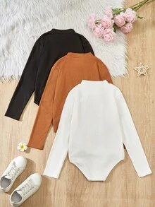 SHEIN Bộ đồ liền thân Tween Girls, 3 cái/bộ có ba màu - Nhiều màu - Xem 2