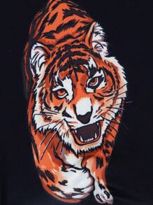 Men's Boxer Briefs With Tiger Landscape Print - Multicolor - View 5