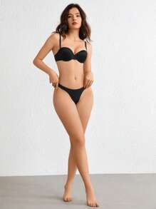 Ocili Leisure 3pcs Solid Wireless Bralette - Multicolor - View 11