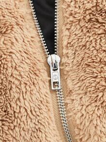 Manfinity VCAY 1 chiếc áo khoác mùa đông dài tay có khóa kéo cỡ lớn cho nam - Màu Khaki - Xem 3