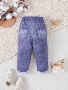 Baby Girls' Ripped Jeans Pants - Blue - View 2