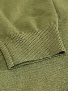 Manfinity Nam Khối màu Áo len - xanh quân đội - Xem 5