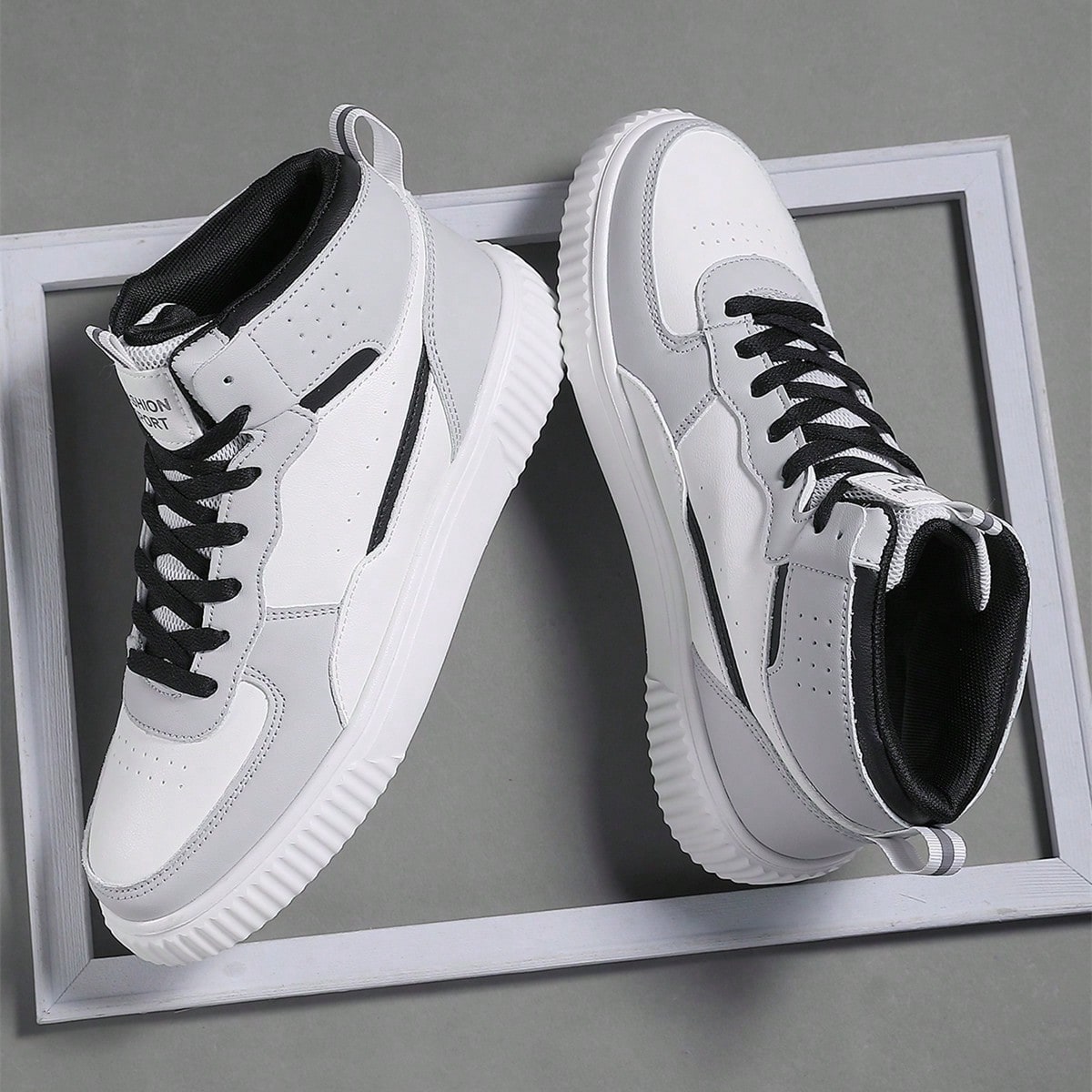 Zapatillas de skate casuales de caña alta para hombres de talla grande