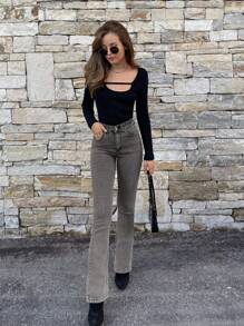 EURMUSE Flare Leg Jeans