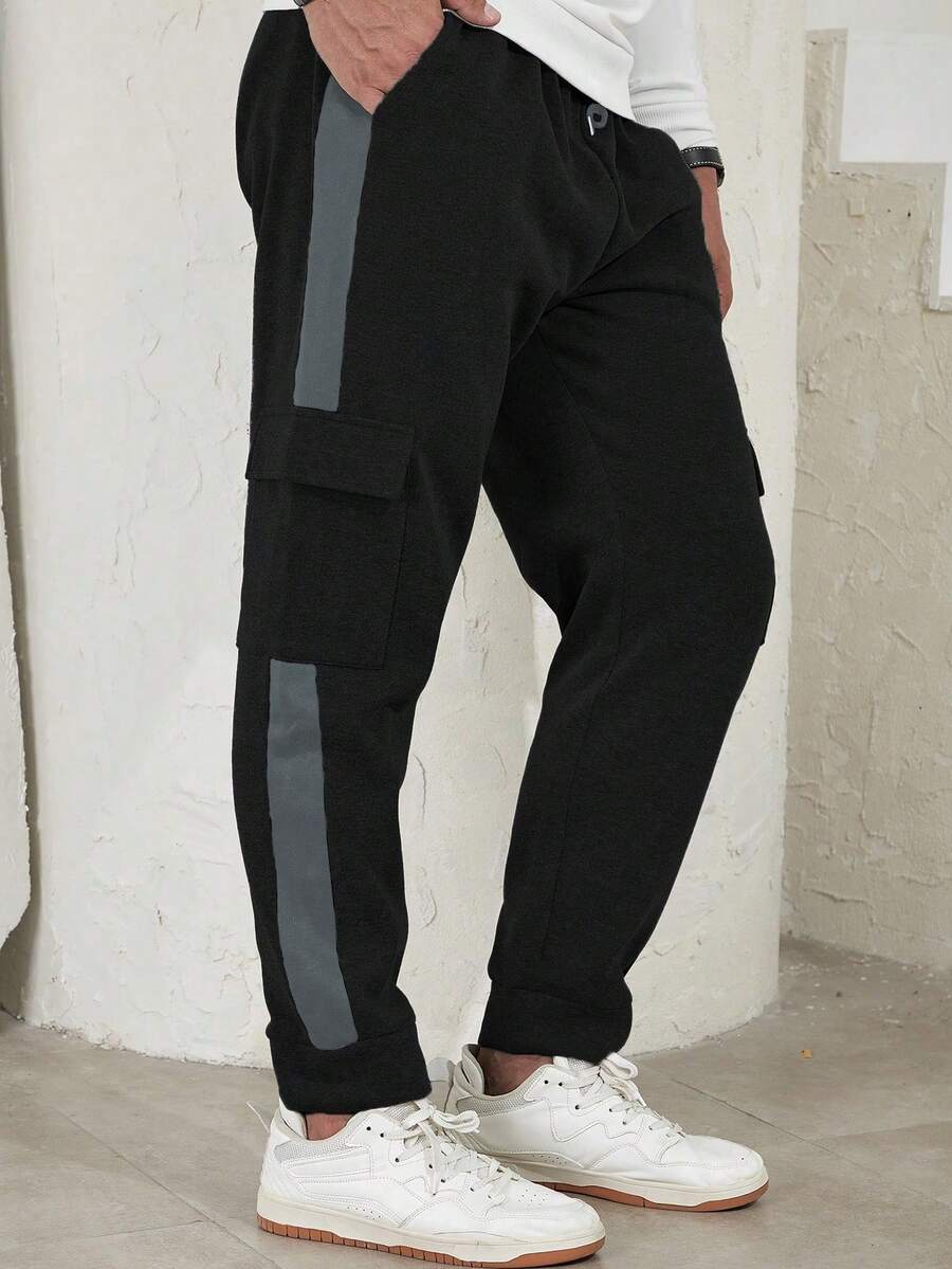 Manfinity Homme Nam Khối màu Túi có nắp Quần thể thao - Nhiều màu - Xem 1