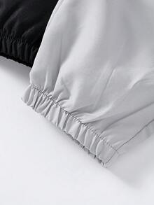 SHEIN 女童純色彈性腰長褲,適合青少年穿著 - 彩色 - 查看 6