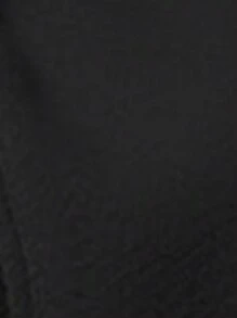 SHEIN LUNE 女式純色連帽毛呢大衣配腰帶