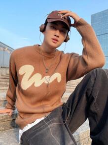 Manfinity Hypemode Suéter Masculino De Malha Com Manga Longa E Bloco De Cores